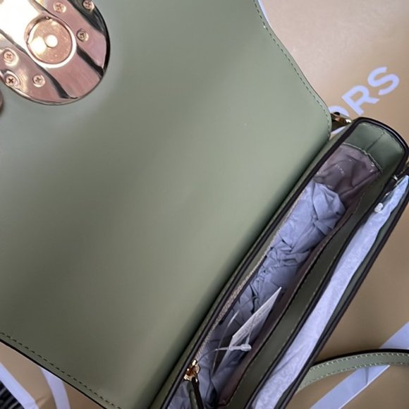 Michael Kors Carmen Medium Monogram Flap Crossbody Convertible Shoulder Bag - Picture 10 of 16